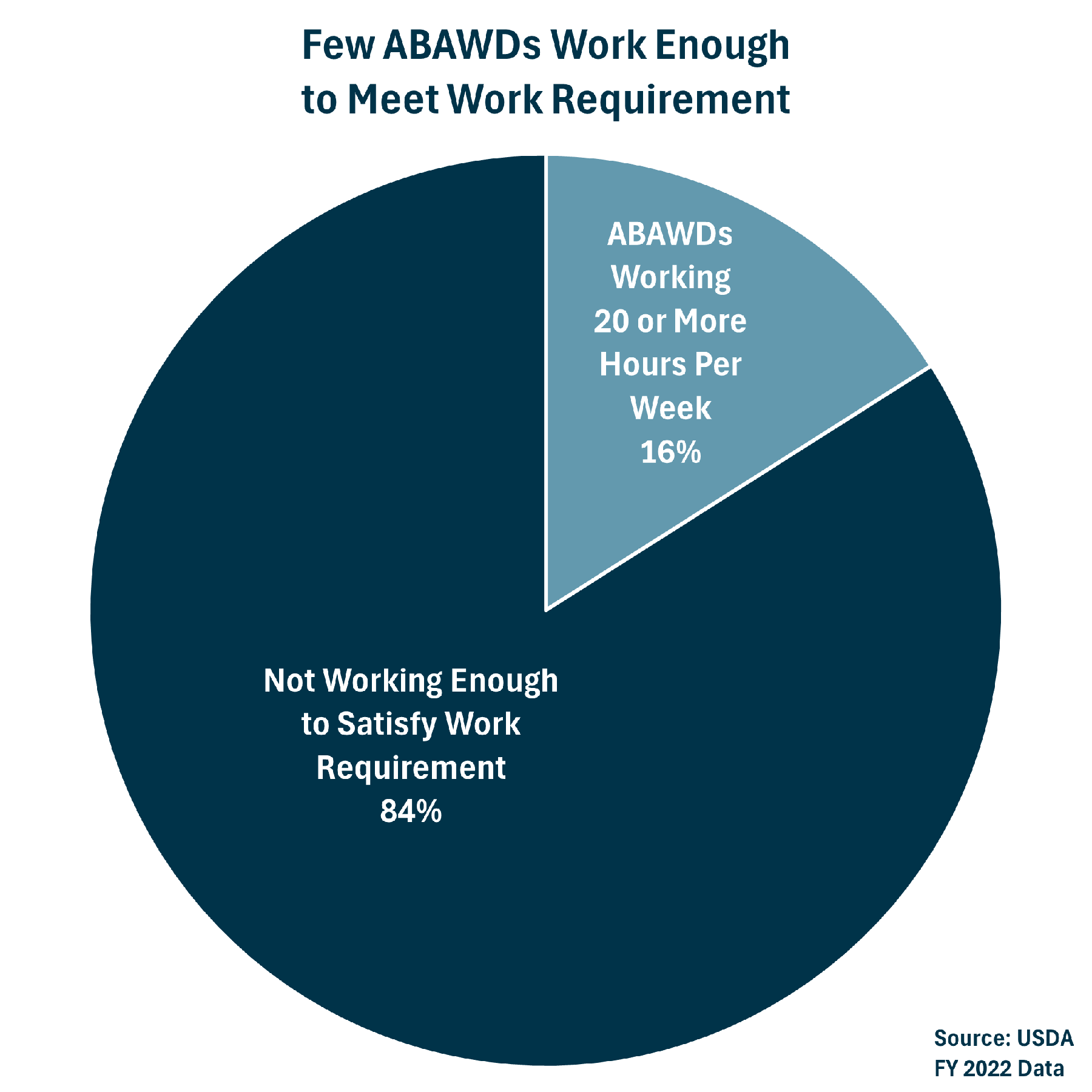 Food Stamp Few ABAWDs Work Enough 2022 Data 4.21.2025