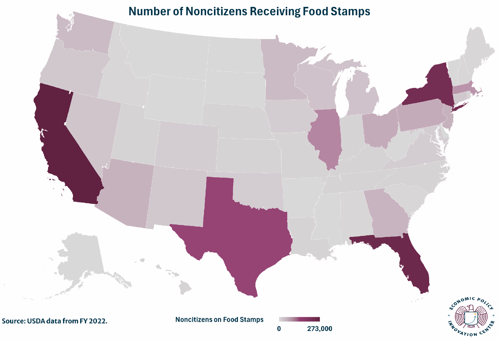 Food Stamps Noncitizens In 2022 Map With Source 4.23.2025