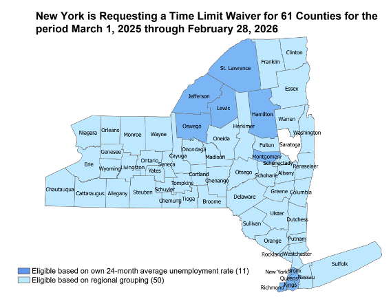 New York Waivers Map